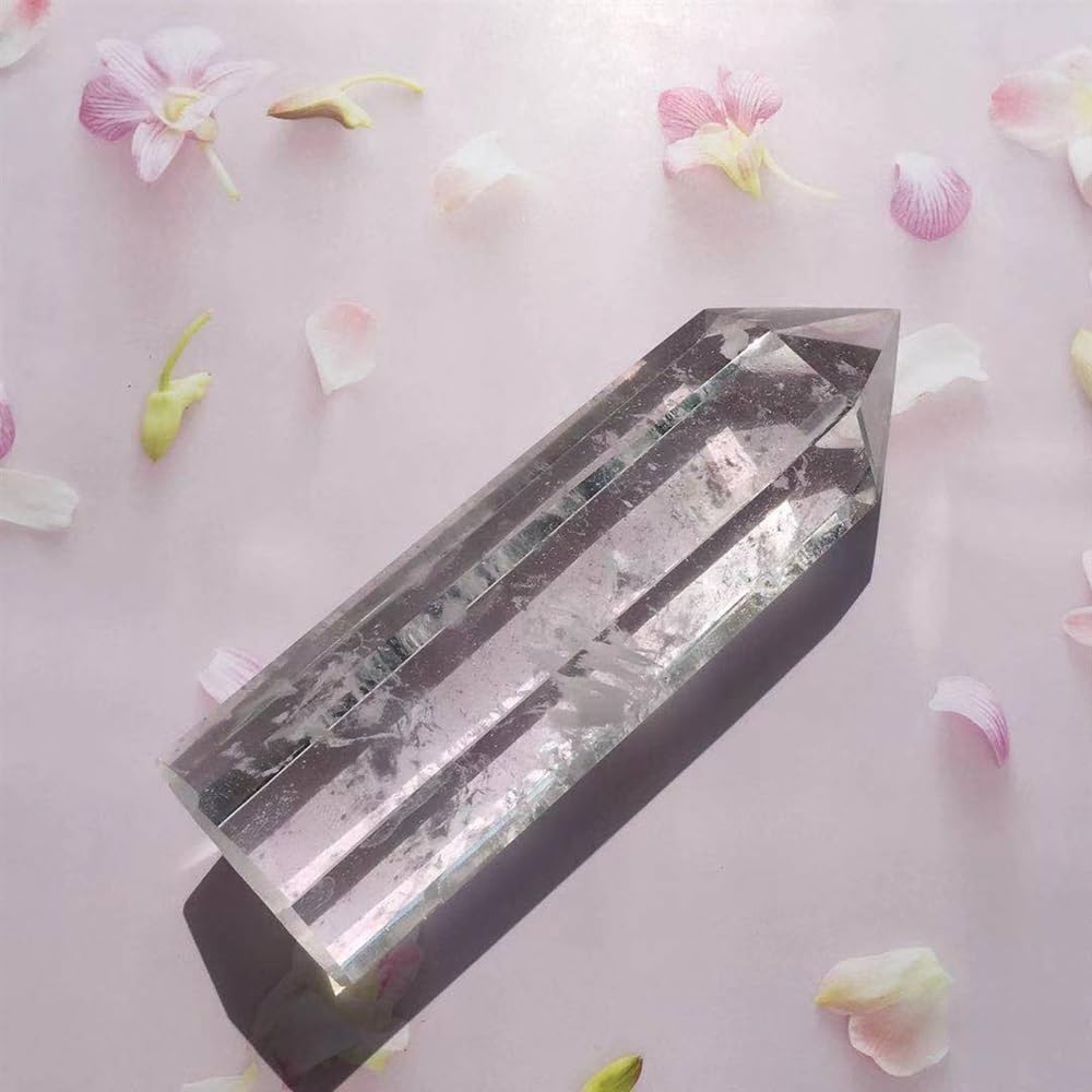 KatLin Natural White Crystal Scepter Reiki Healing Ornament