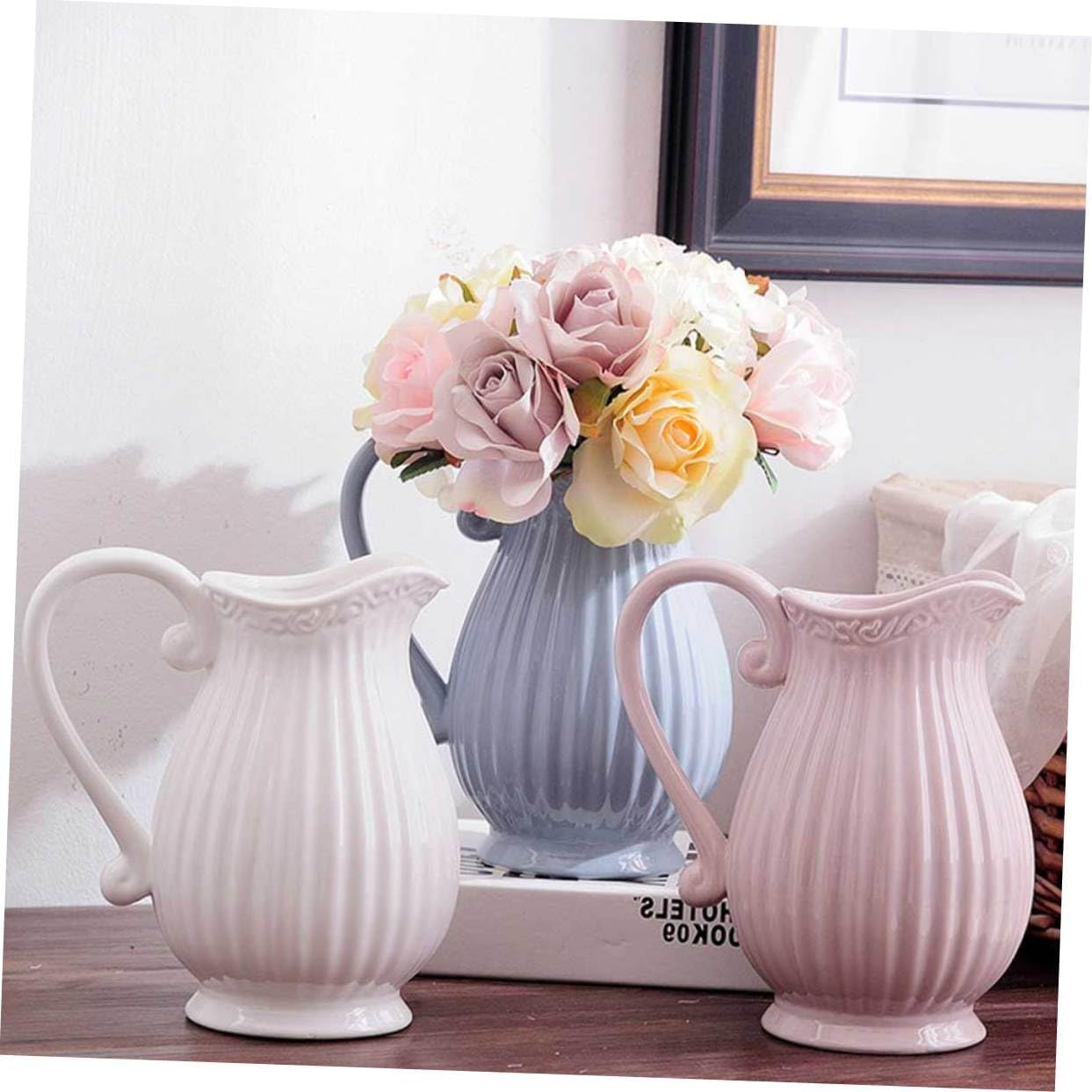 LIFKOME Ceramic Grey Decorative Vase