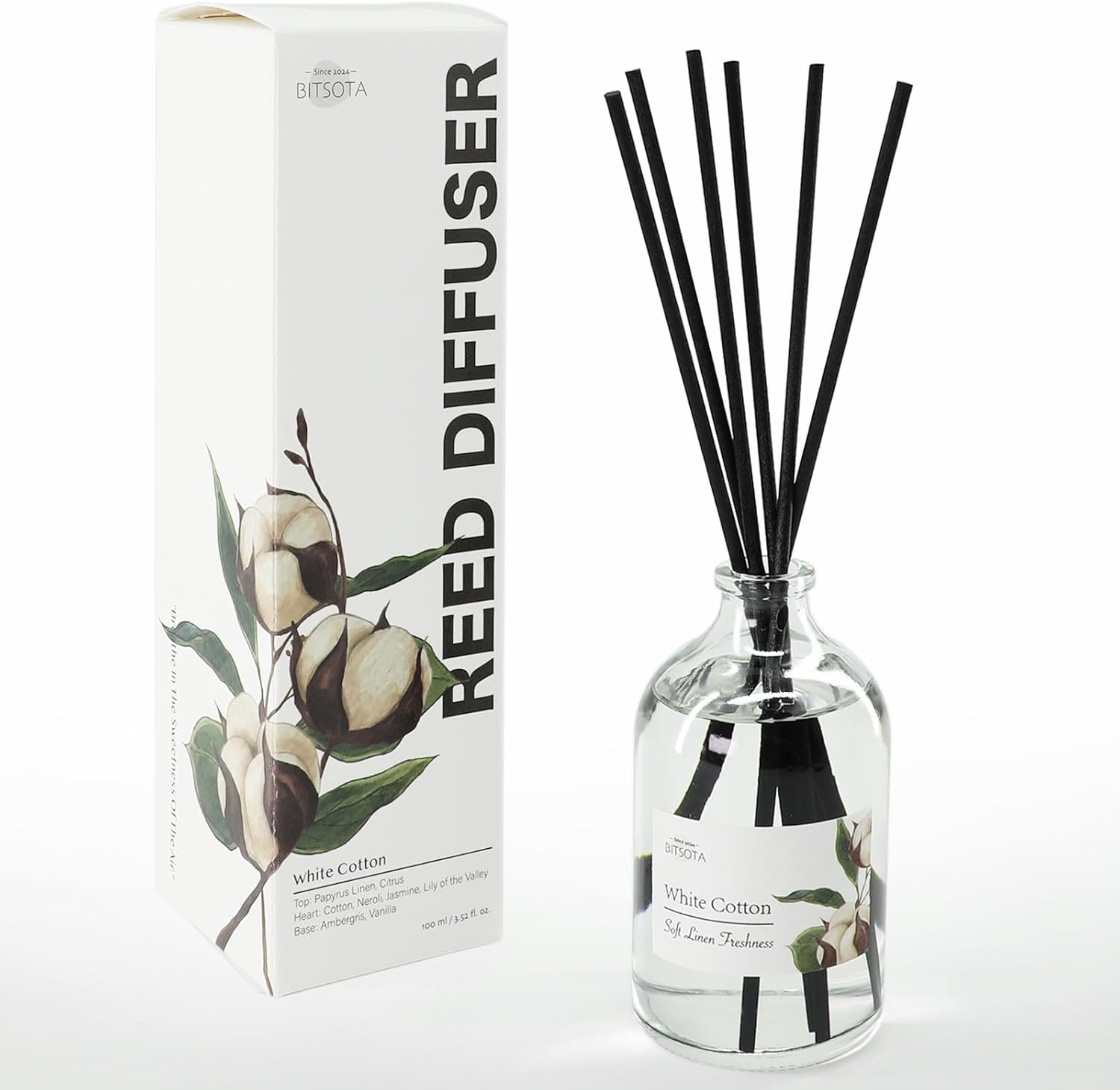 BITSOTA Reed Diffuser Set with 6 Scents and 352 oz