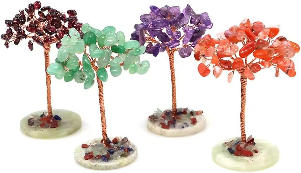 Natural Crystal Money Tree with Quartz Base