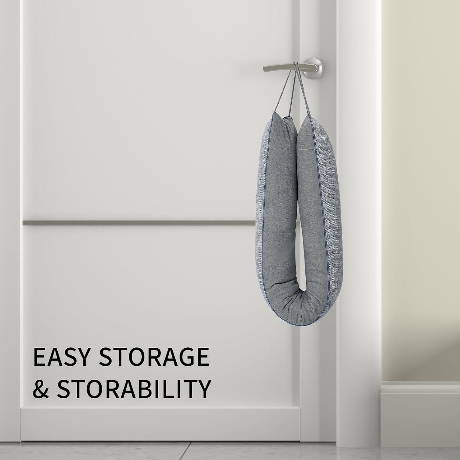 36 Inch Weighted Door Draft Stopper Grey Heavy Under Door Blocker