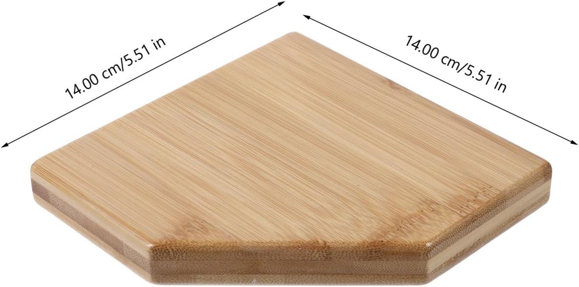 ORFOFE 1set Corner Wall Shelf Bamboo Floating Storage Rack