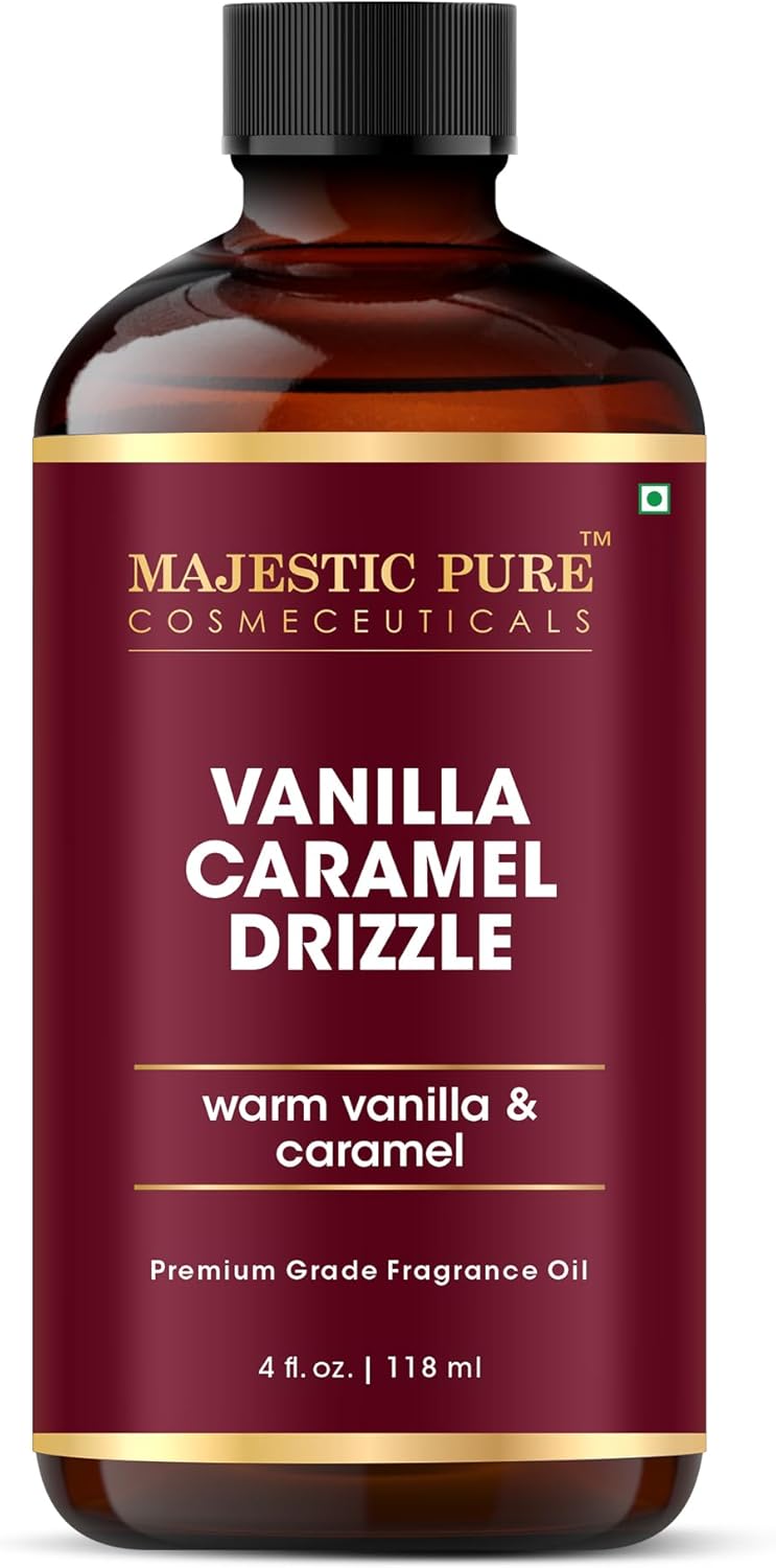 Majestic Pure Vanilla Caramel Drizzle Premium Oil 4 Fl Oz