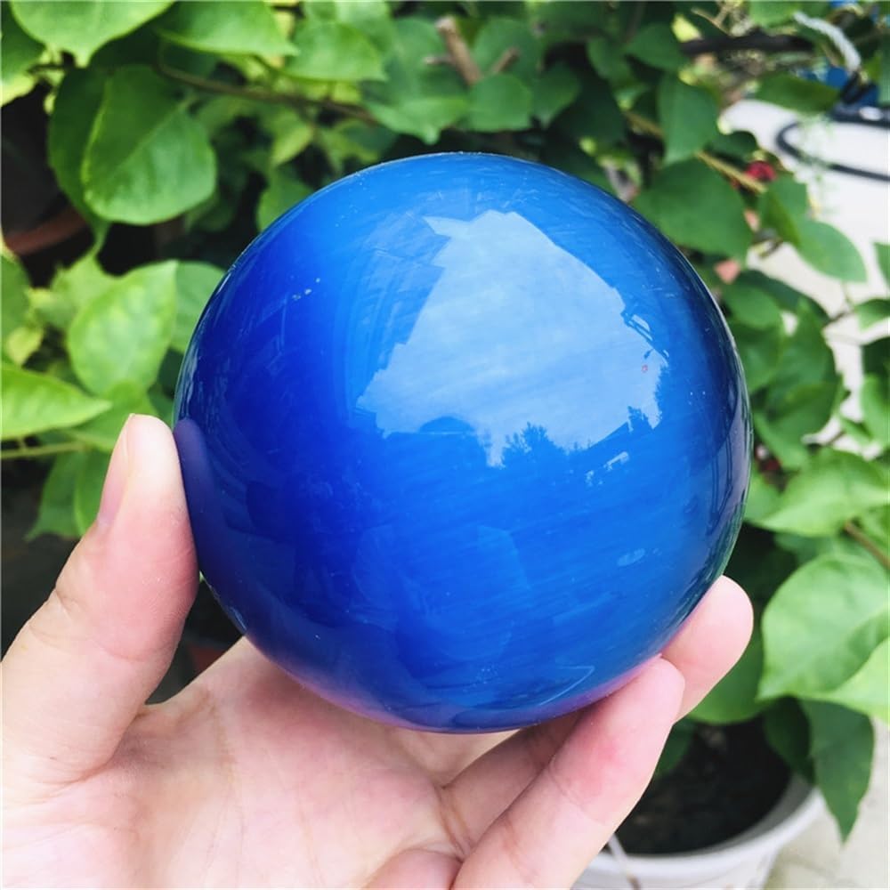 KatLin Natural Quartz Deep Blue Cat Eye Healing Ball