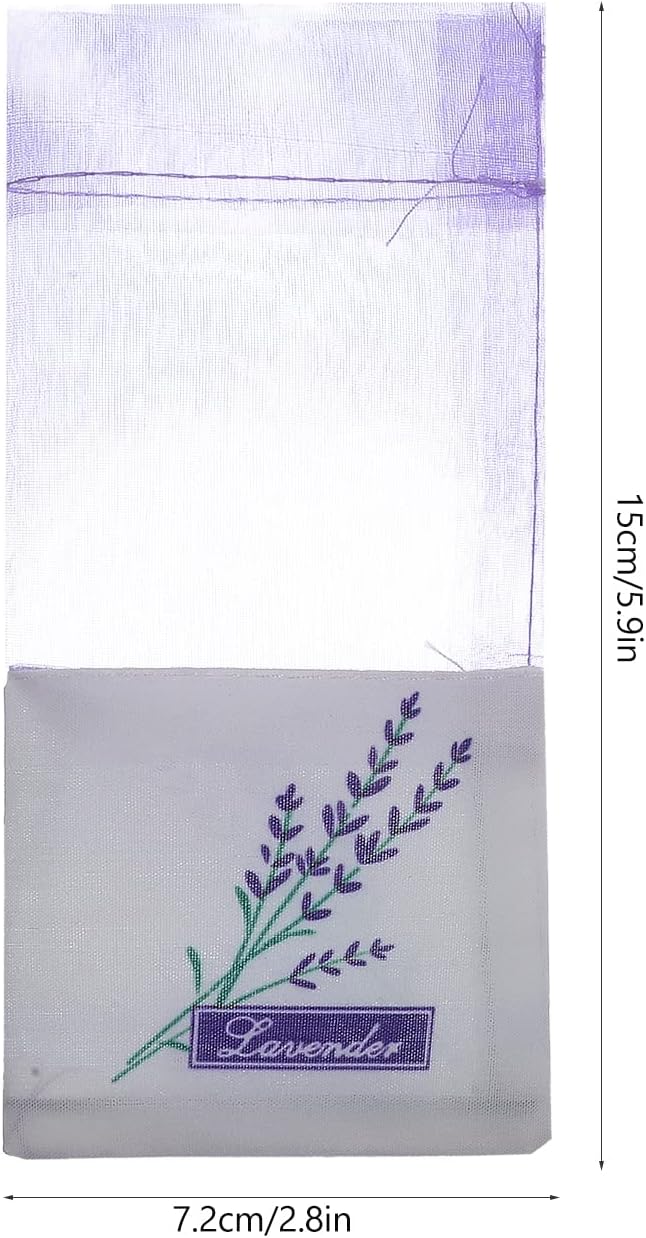 Lavender Sachet Bags 30pcs Set with Flower Print