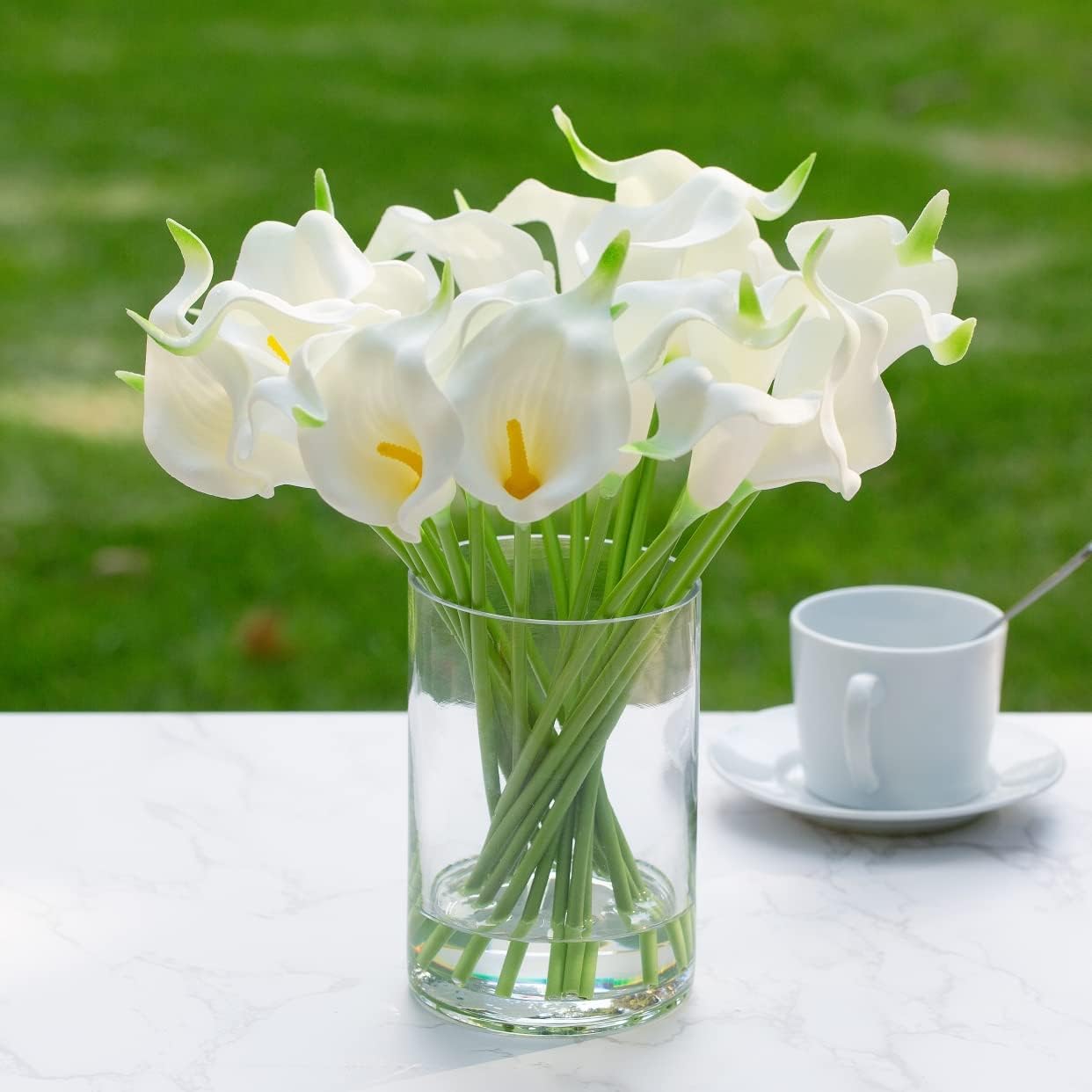 Enova Floral Clear Glass Cylinder Vase 6x10 Inches