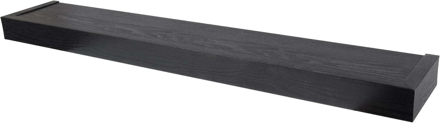 HIGH MIGHTY 36 Inch Floating Shelf Black 25lbs