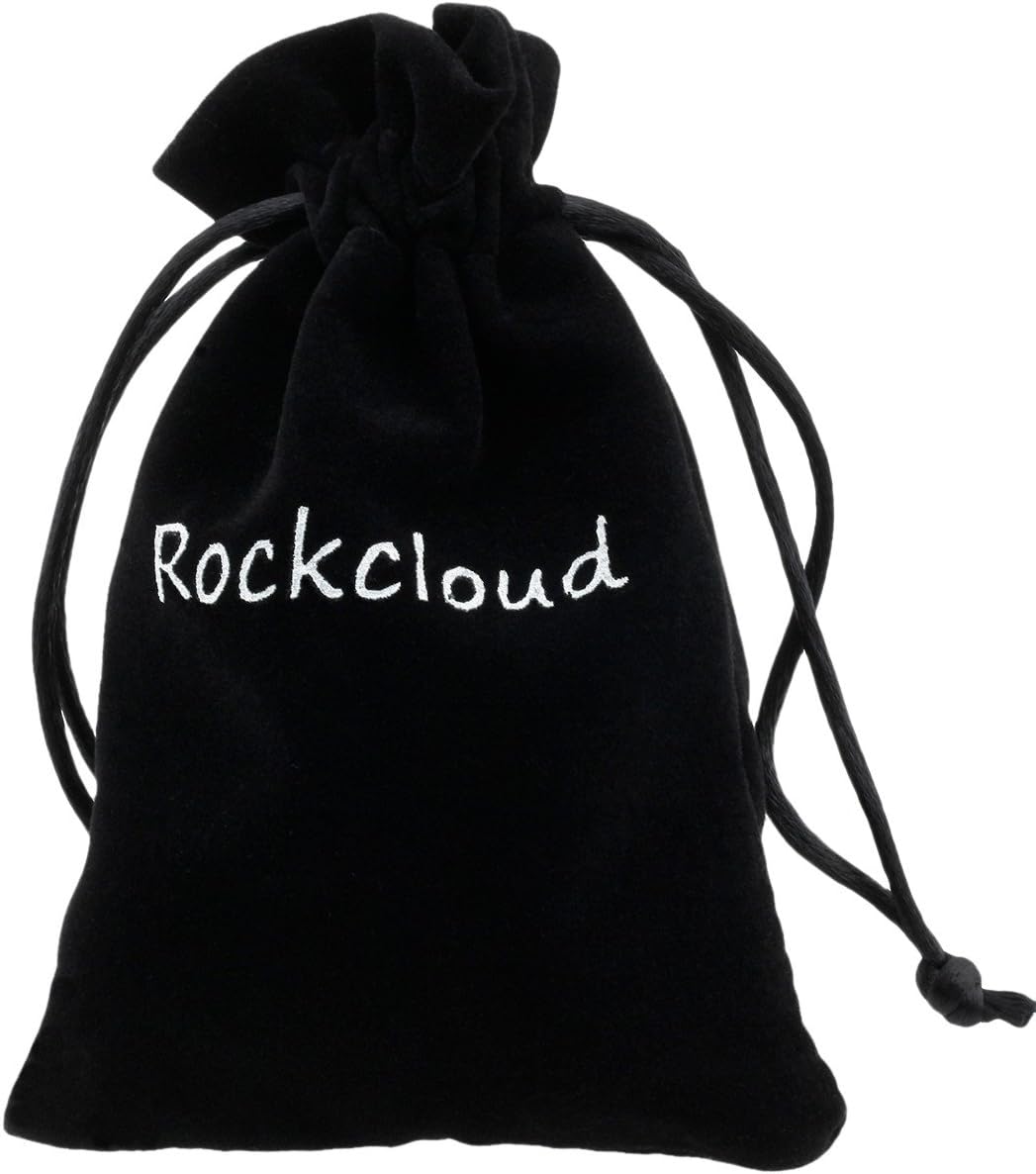 Rockcloud Worry Stone Set Amethyst Healing Crystal for Anxiety Relief