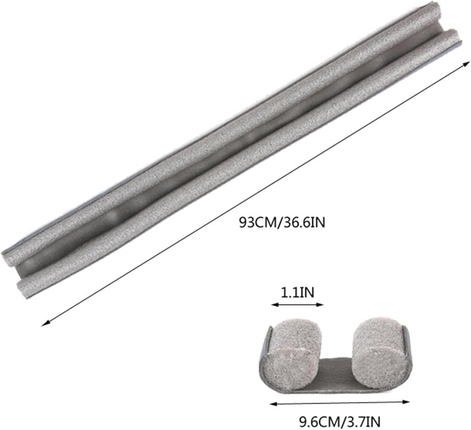 Adjustable Door Draft Stopper - 366 Inch Gray