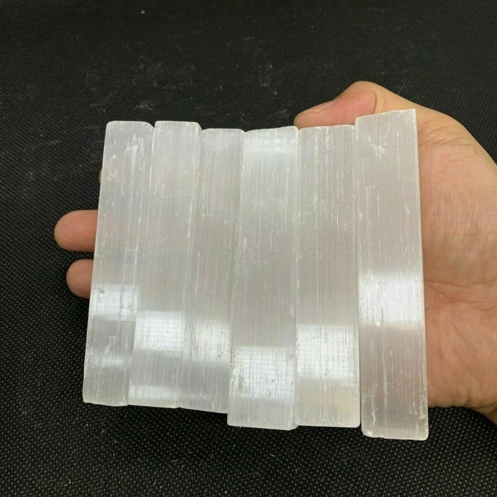 KatLin Natural Selenite Strip Transparent Gypsum Stick Long White Protective Power Ornaments