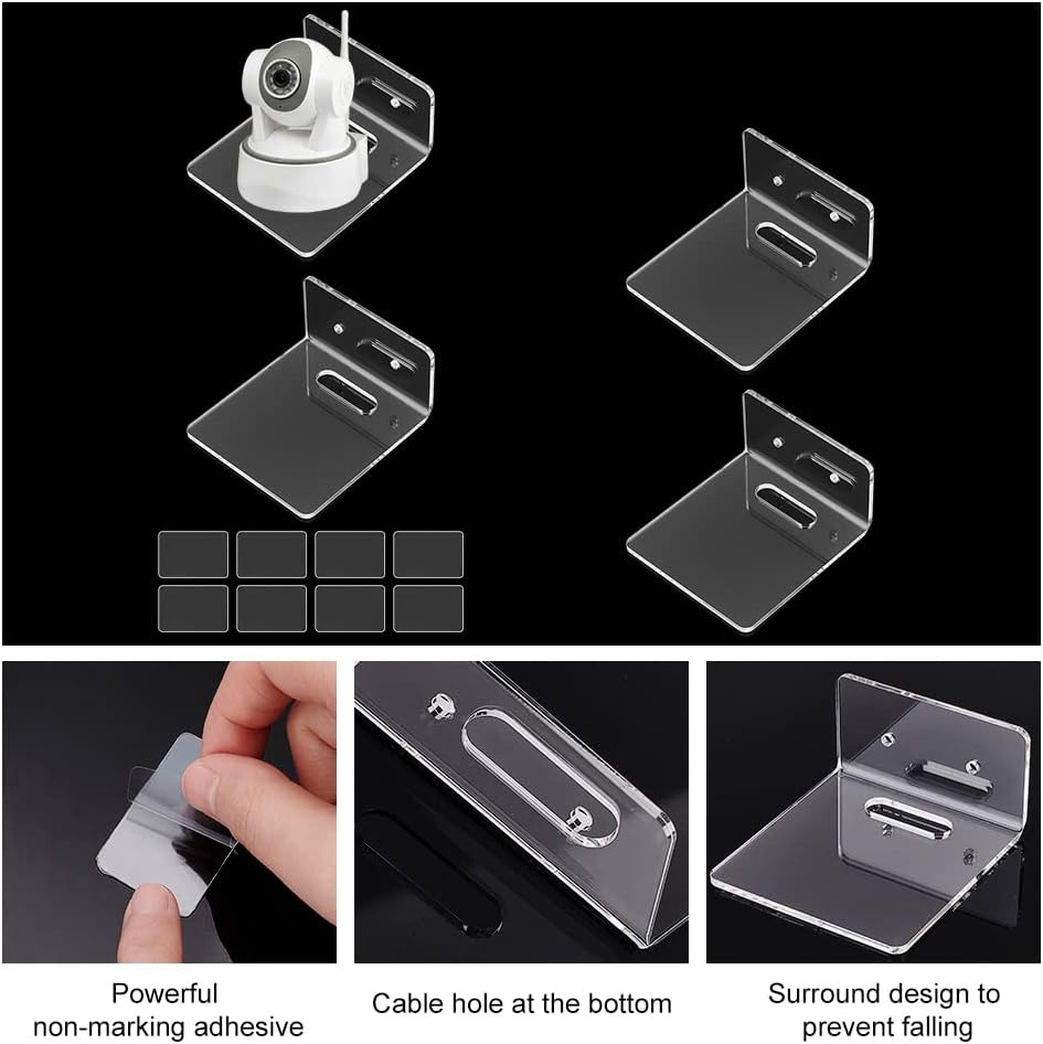 PH PandaHall 4pcs Clear Acrylic Floating Shelves