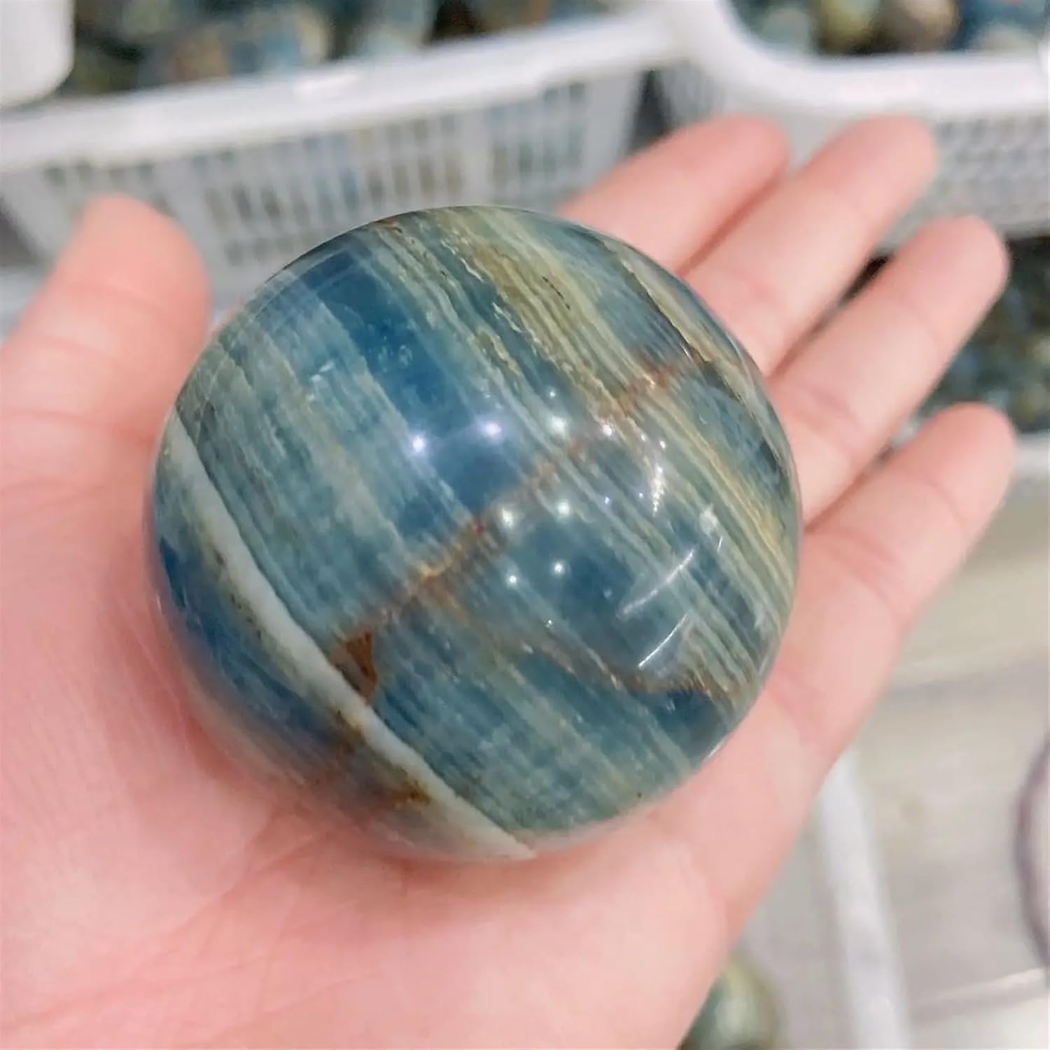 AtkitS Natural Stone Crystal Ball for Chakra Energy and Meditation