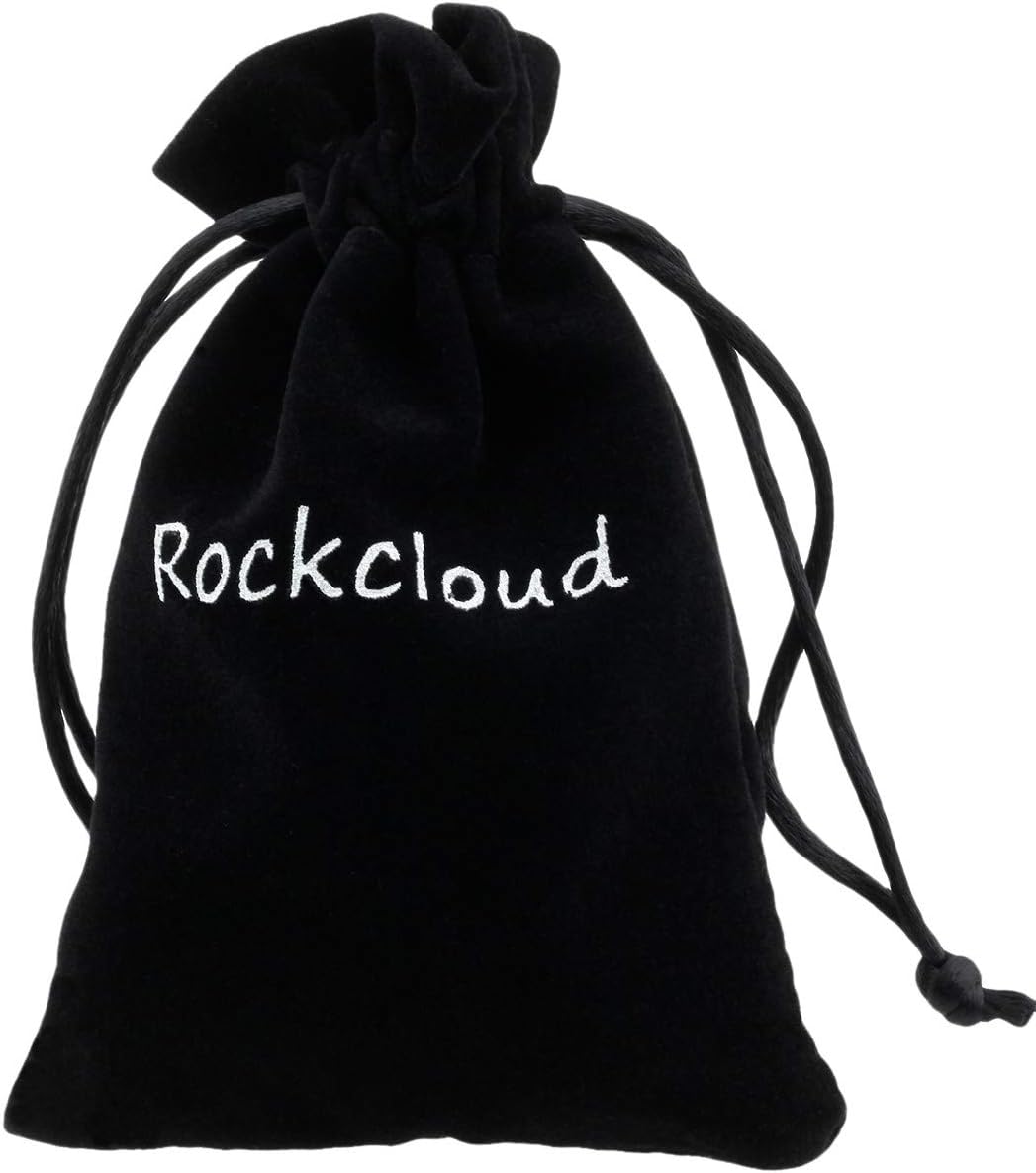 Rockcloud Worry Stone Set Amethyst Healing Crystal for Anxiety Relief