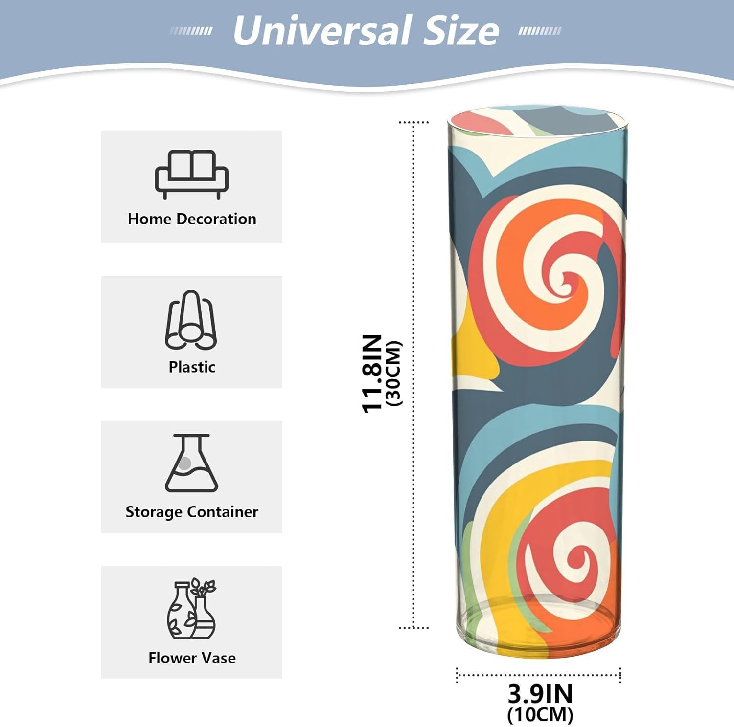 Abstract Colorful Spiral Plastic Candle Holder