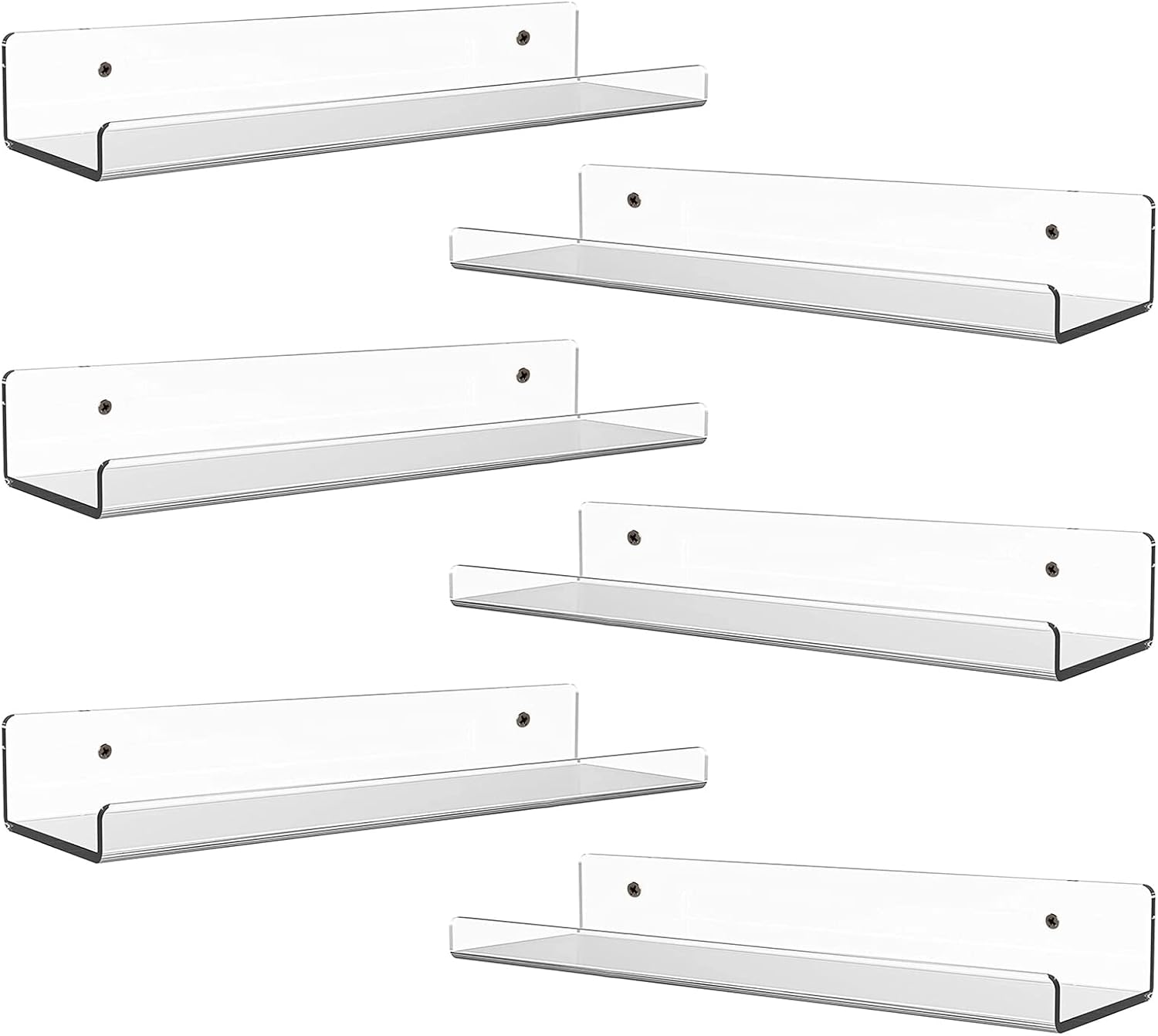 ECOSEAO Floating Shelves Set of 6 for Home Display