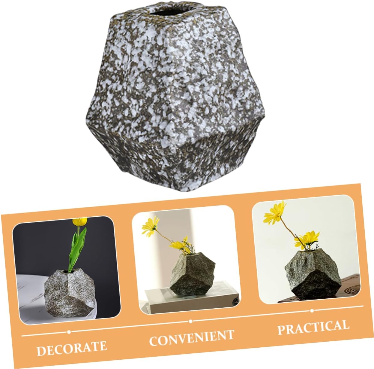 ABOOFAN Modern Ceramic Flower Vase with Irregular Design