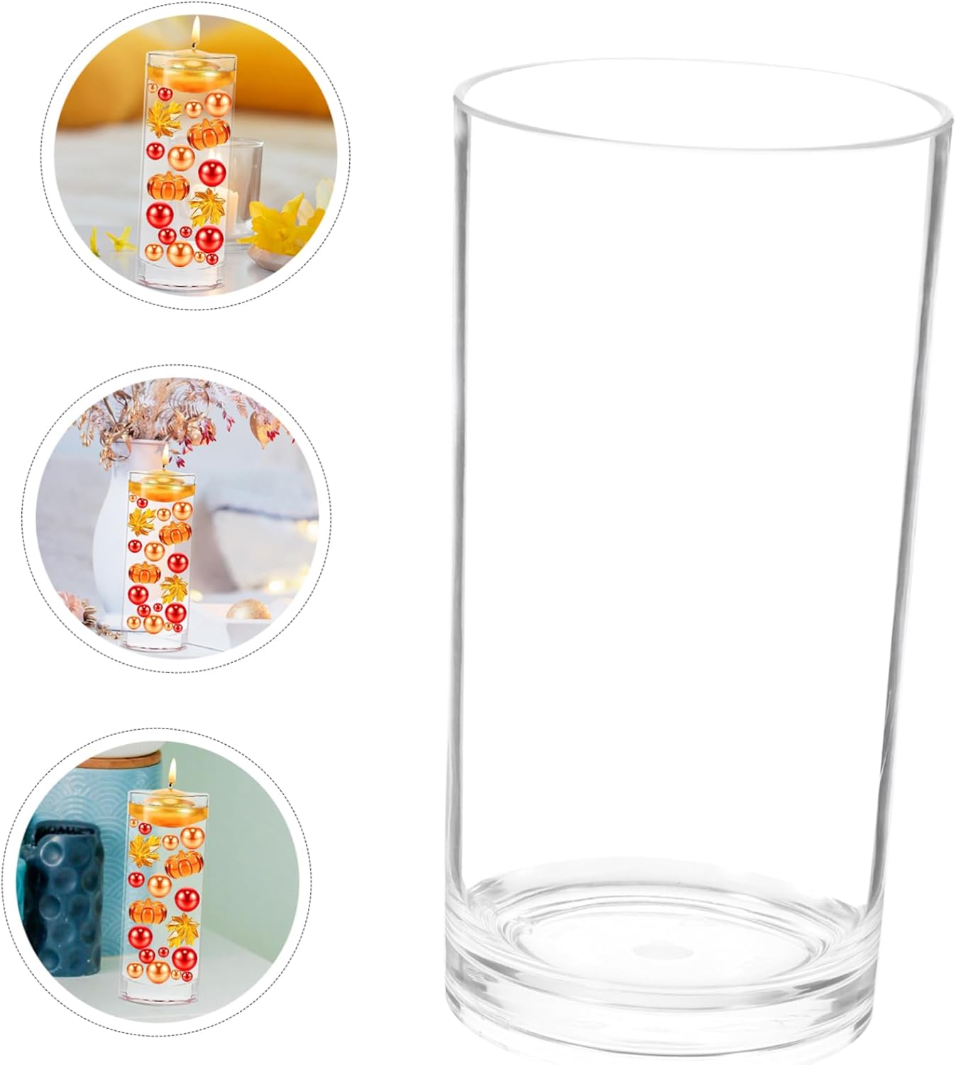 PRETYZOOM Acrylic Floating Candle Holder Vase for Weddings