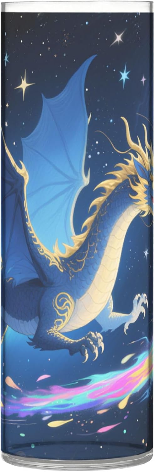 Cartoon Blue Dragon Decorative Vase 118x39 Inch