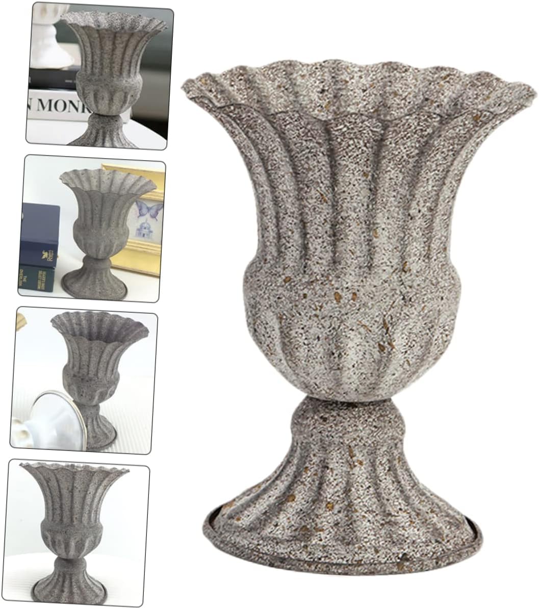 Elegant Dried Flower Vase Wrought Iron Flowerpot for Home and Garden