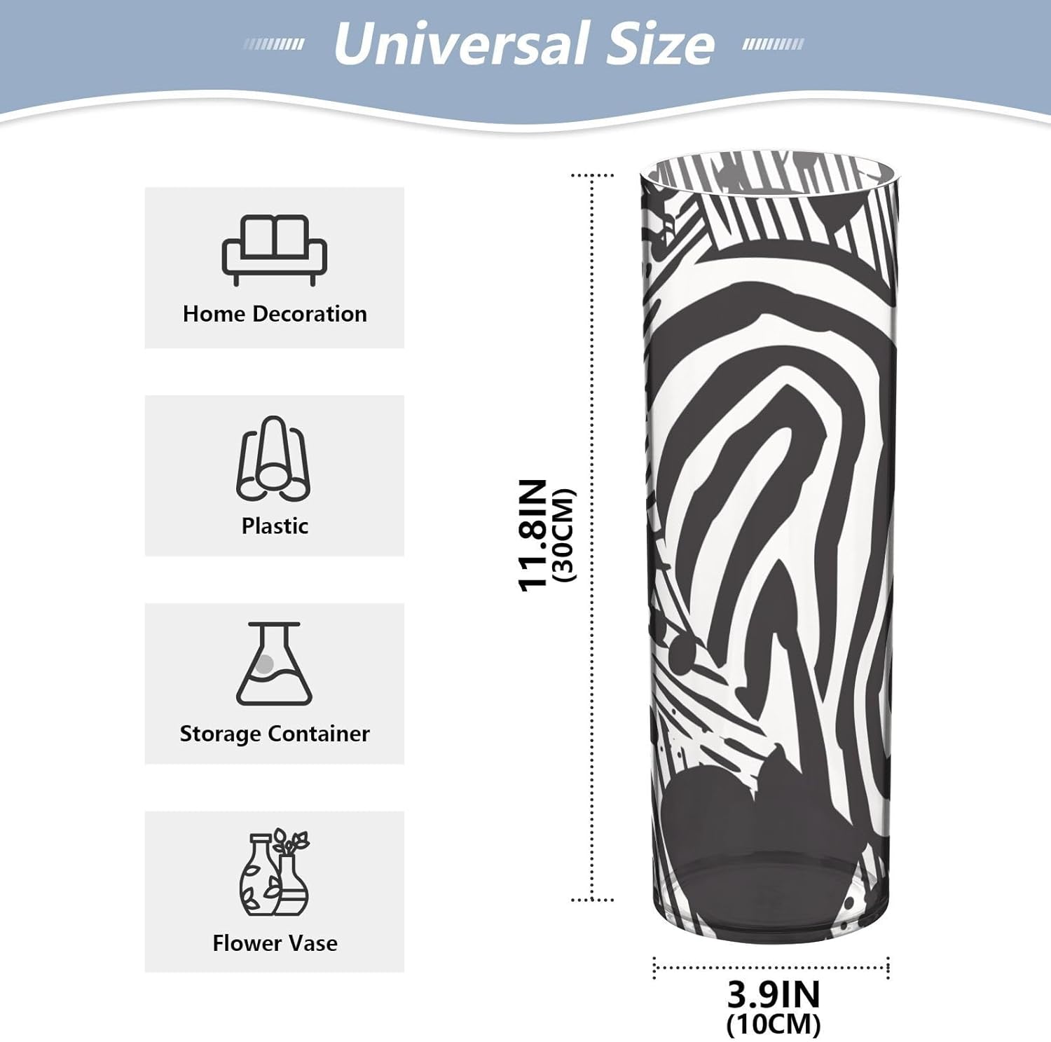Valentines Day Music Patterns Clear Vase 118 x 39 Inch
