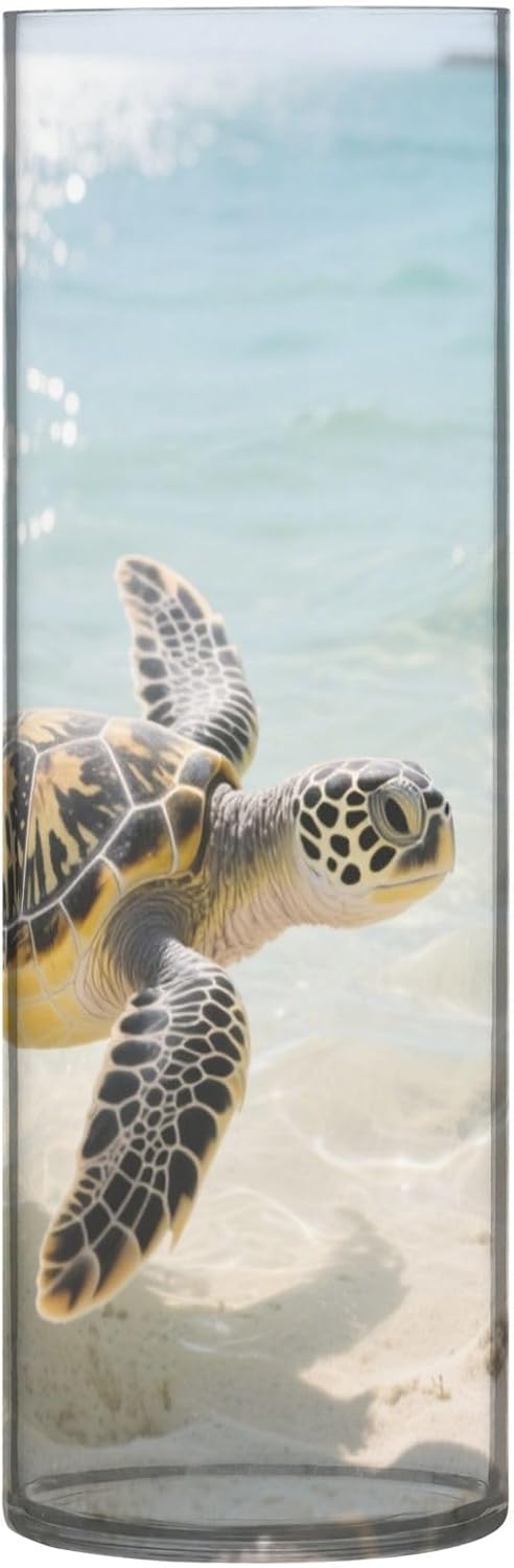 Susiyo Clear Plastic Sea Turtle Vase 118 Inch Tall