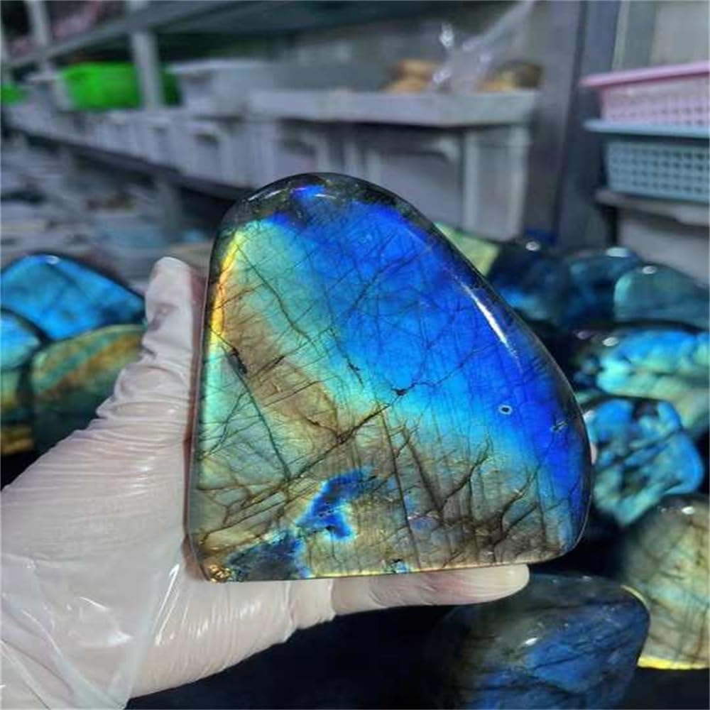 1pc Polished Labradorite Crystal Stand Stone