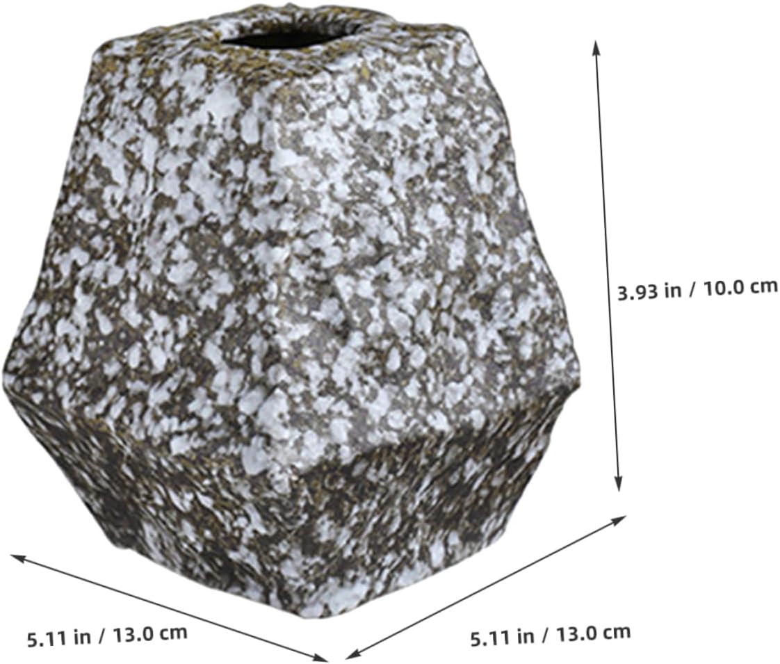 PRETYZOOM Modern Ceramic Vase with Abstract Rock Pattern