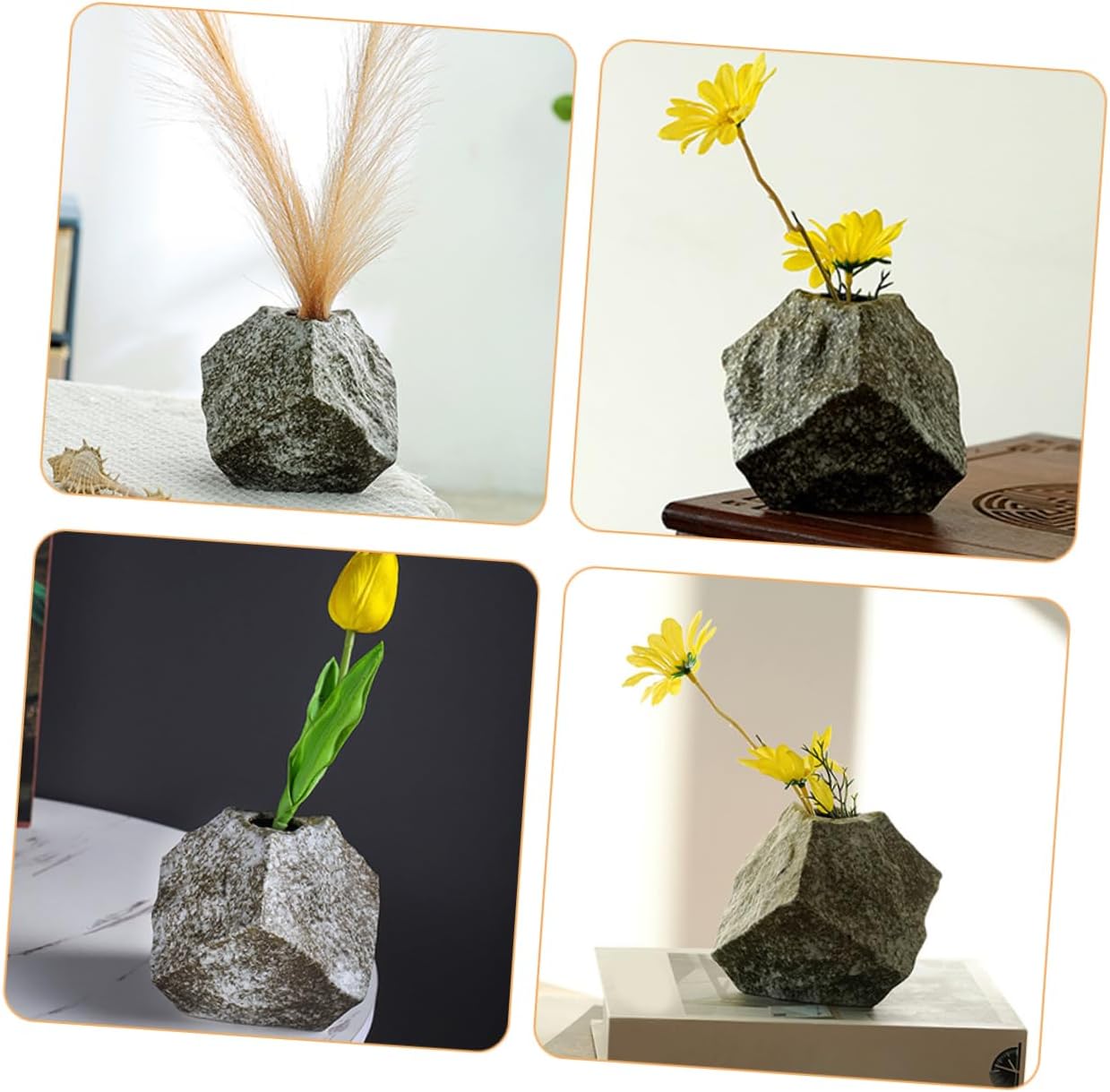 ABOOFAN Modern Ceramic Flower Vase with Irregular Design