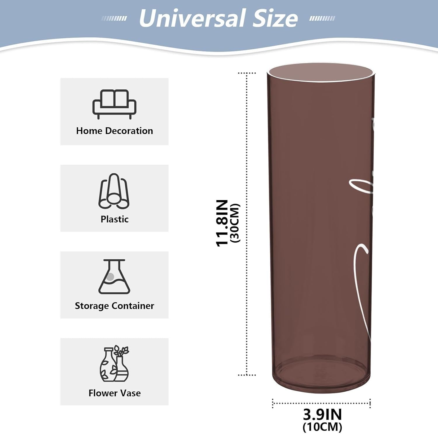 Custom Brown Red Vase for Centerpieces and Decor