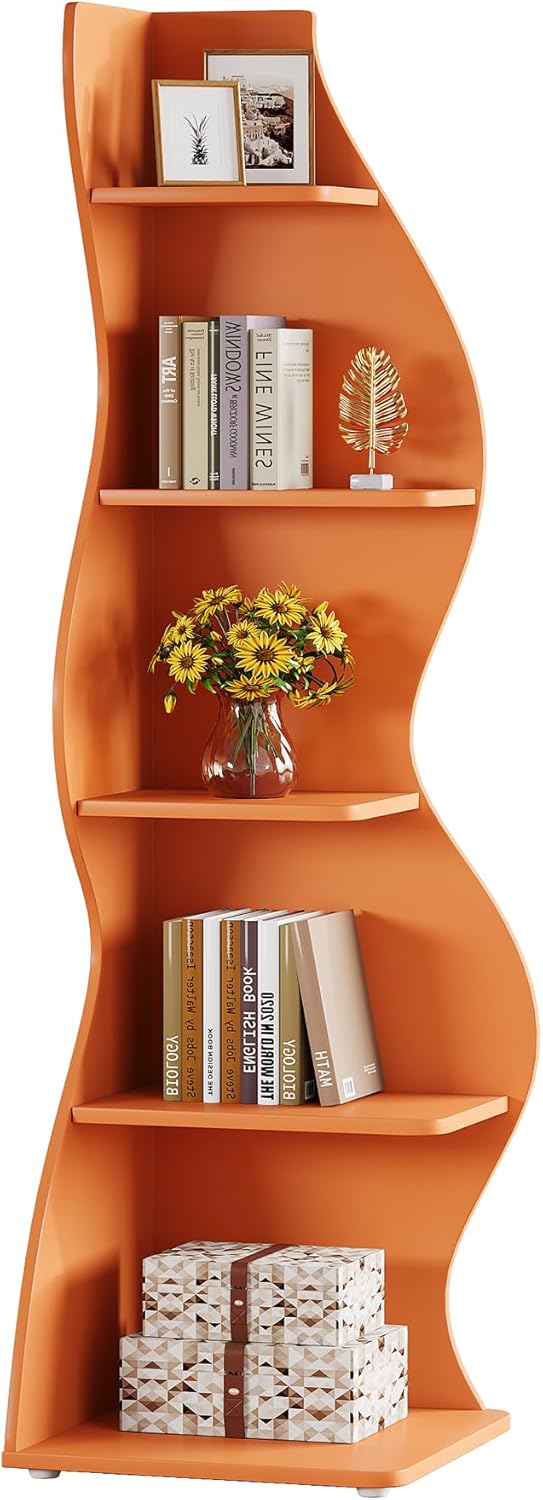 Tribesigns Wavy Corner Shelf Set of 2