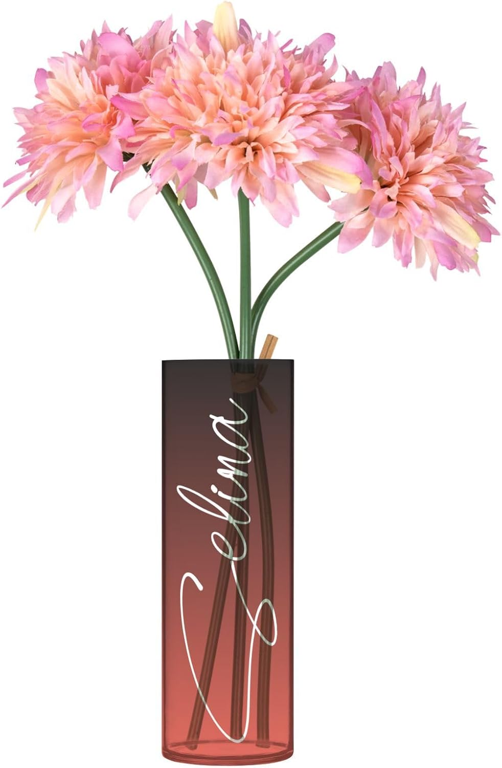 Custom Black Red Gradient Vase for Centerpieces