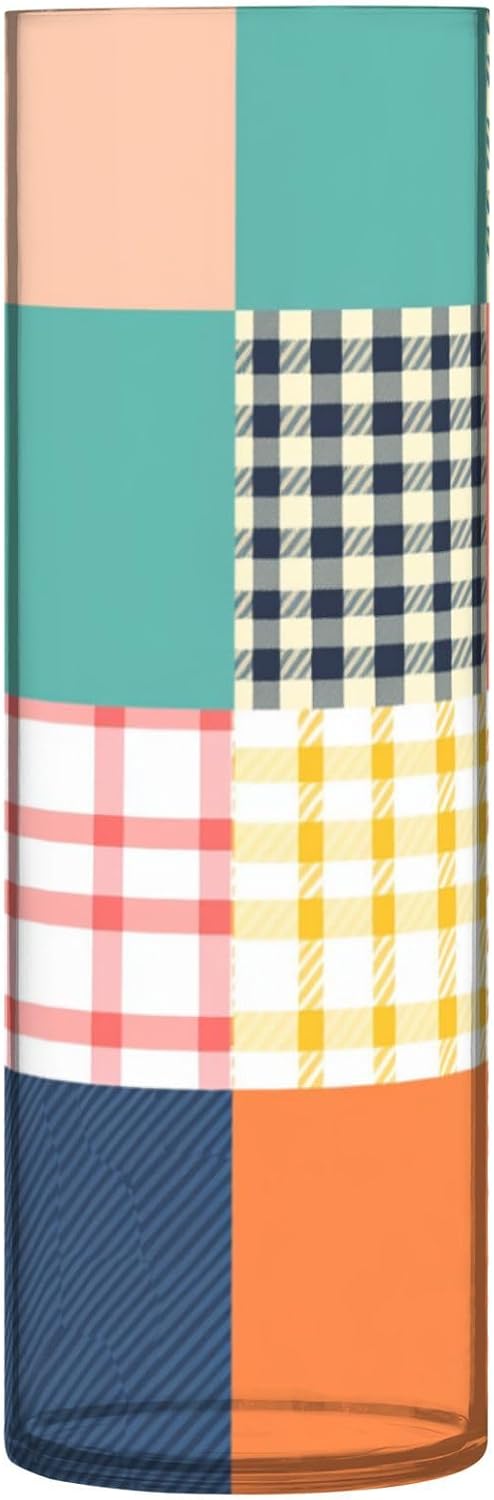 Colorful Checkerboard Plastic Vase for Centerpieces