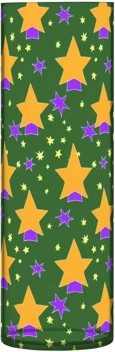 Christmas Orange Star Green Plastic Candle Holder 118 x 39 Inch