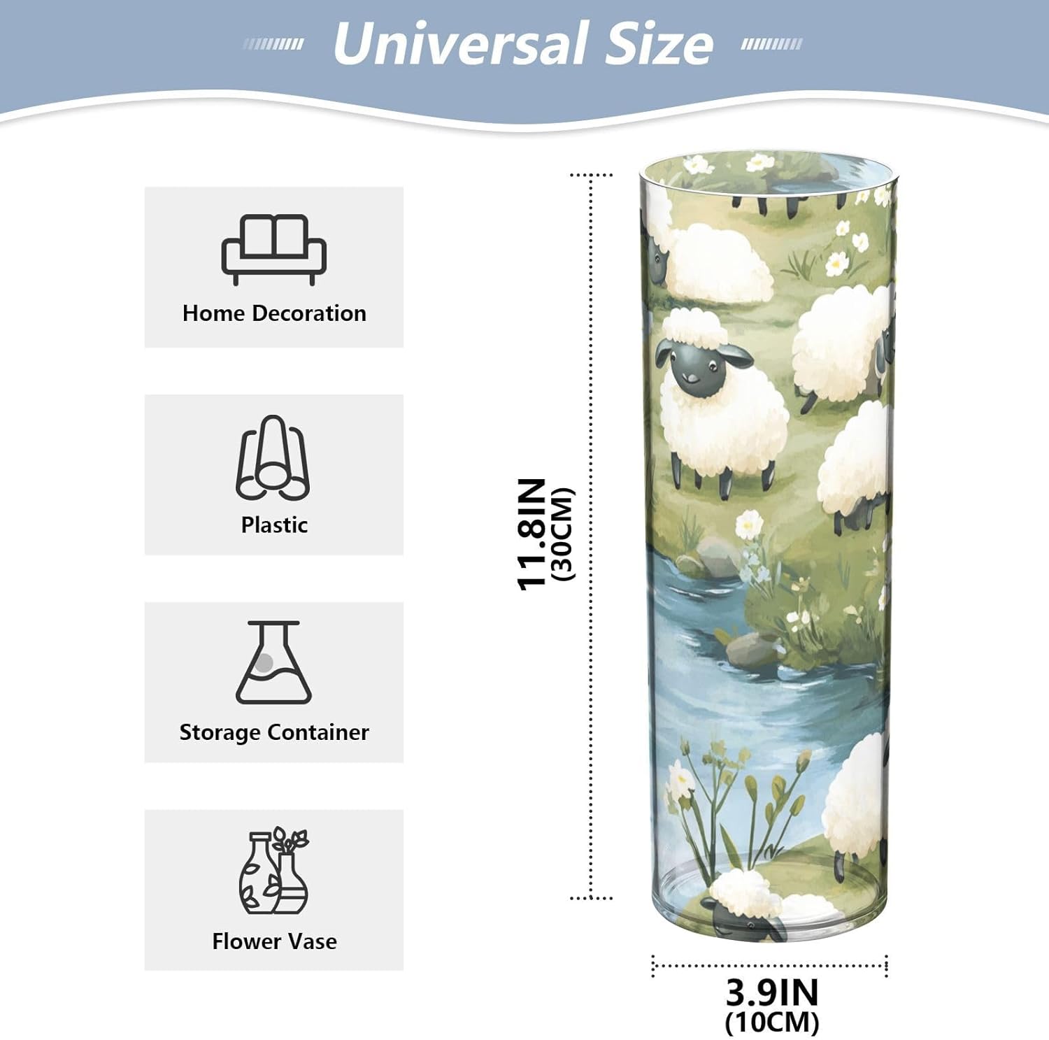 Cartoon Sheep Vase Floating Candle Holder 118 x 39 Inch