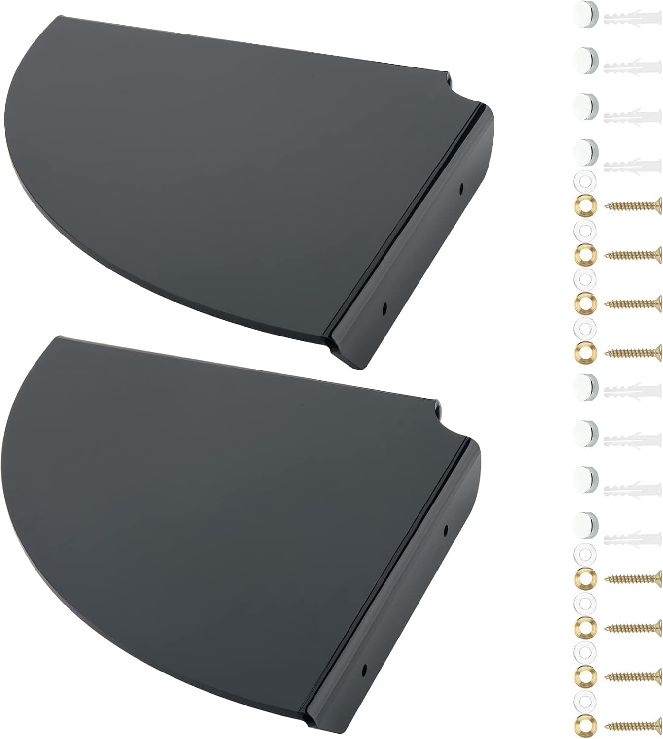 Cosmos Floating Corner Shelves Wall Mount 2 Pcs Black