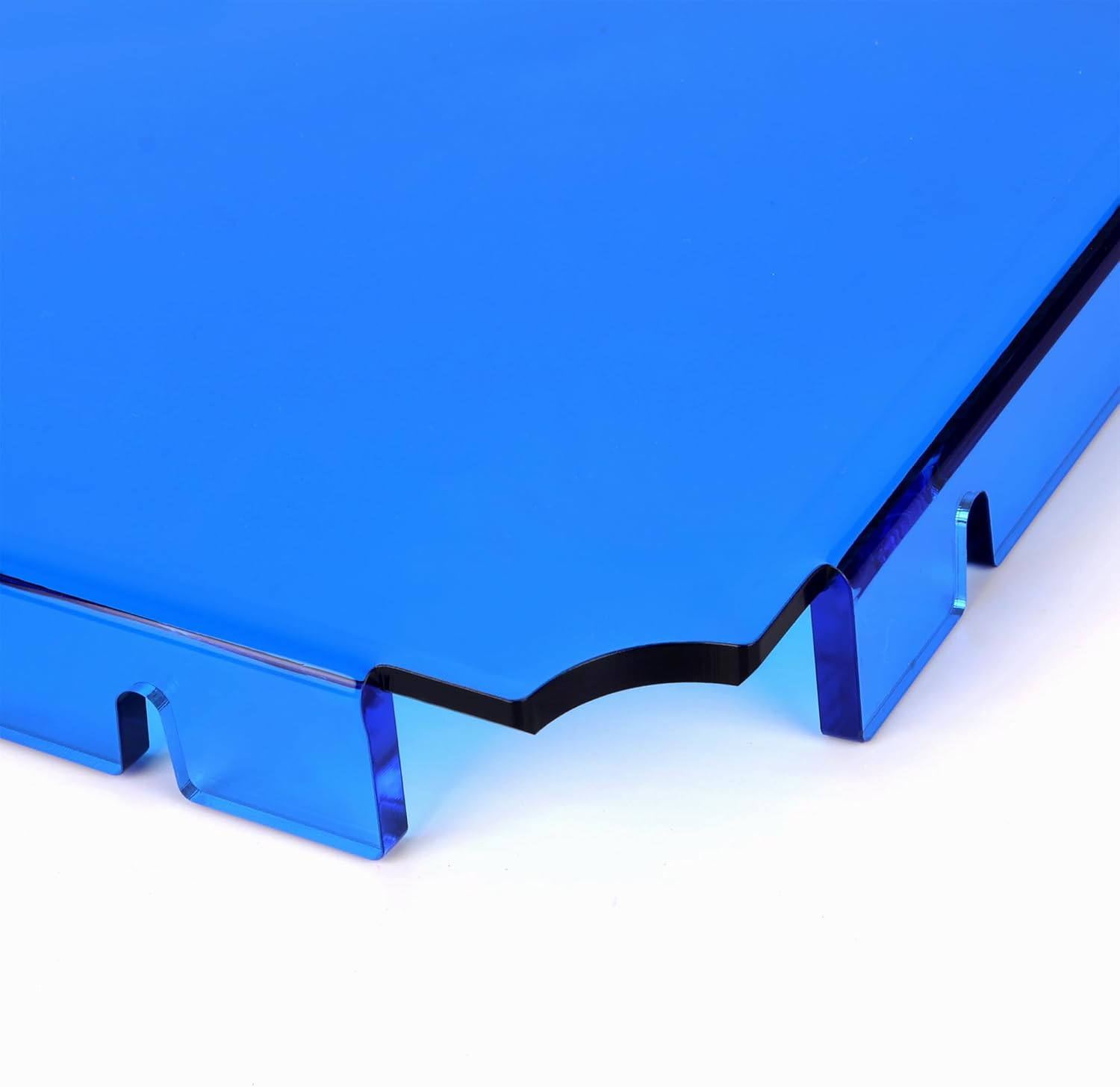 Evron Blue Acrylic Corner Wall Shelf Set of 2