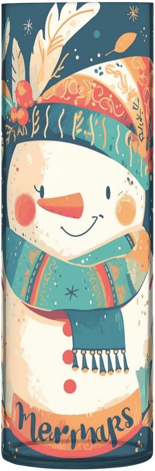 Cartoon Snowman Plastic Cylinder Vase 118 x 39 Inch