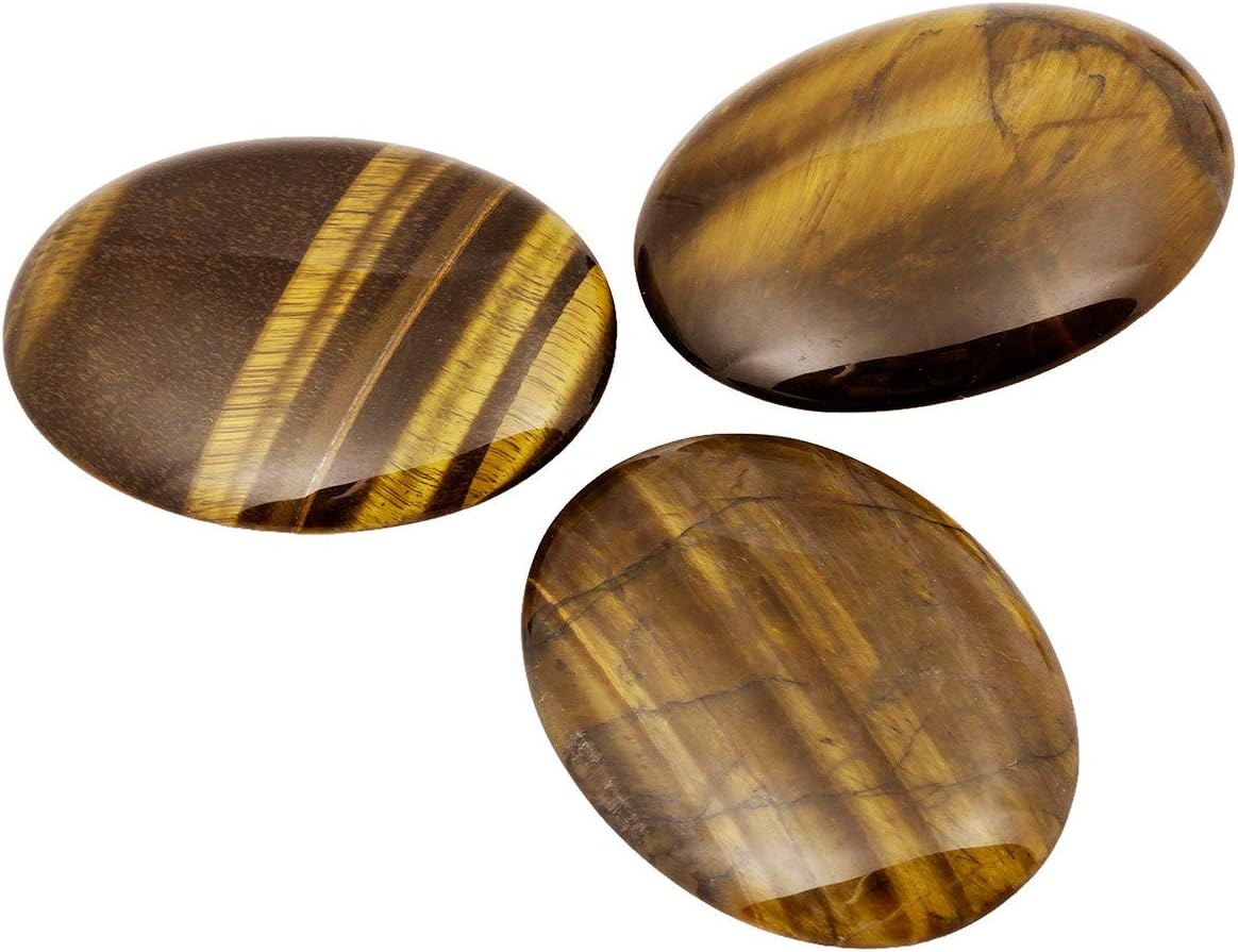 Mookaitedecor Tigers Eye Palm Stones Set of 4