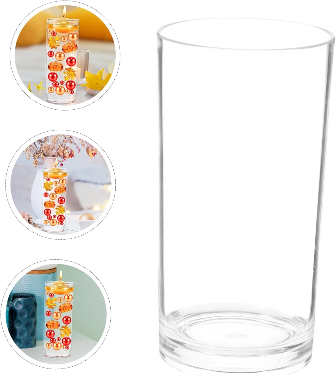 Acrylic Floating Candle Holder Vase Modern Clear Centerpiece