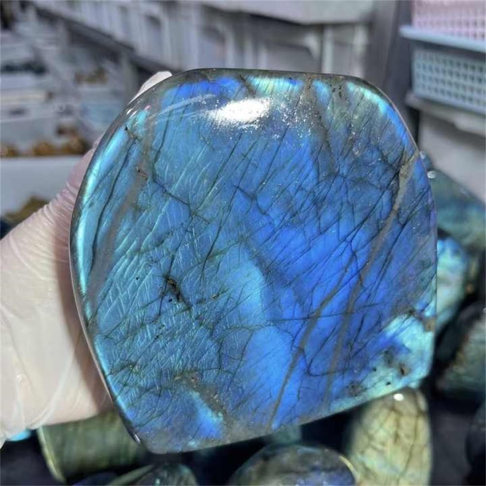1pc Polished Labradorite Crystal Stand Stone