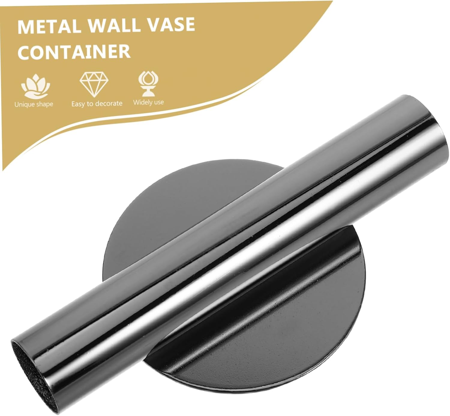 Zerodeko 2pcs Wall Mounted Metal Flower Vase Tubes