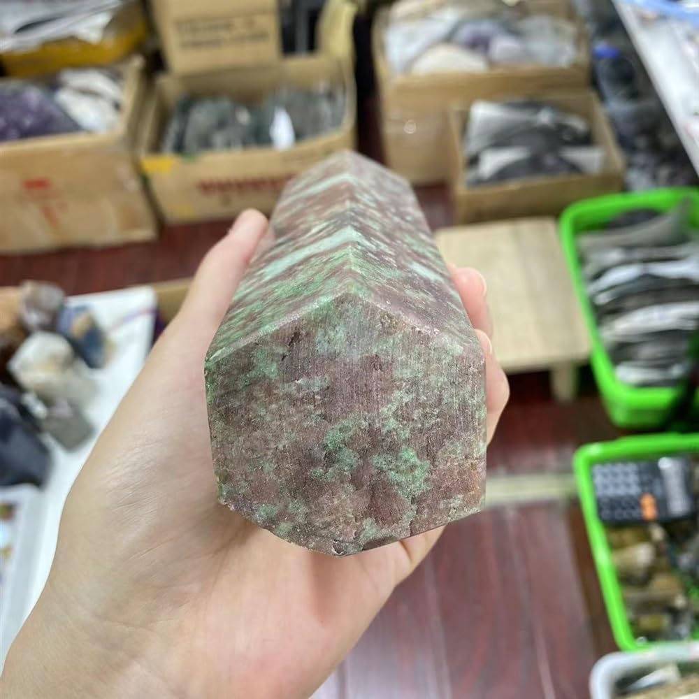 PEKMAR Natural Red Turquoise Crystal Hexagonal Obelisk