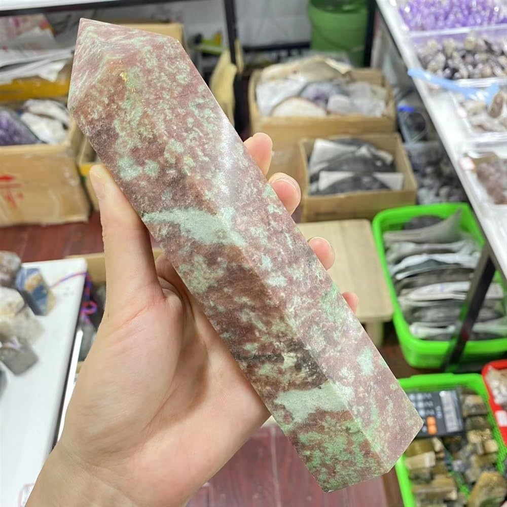PEKMAR Natural Red Turquoise Crystal Hexagonal Obelisk