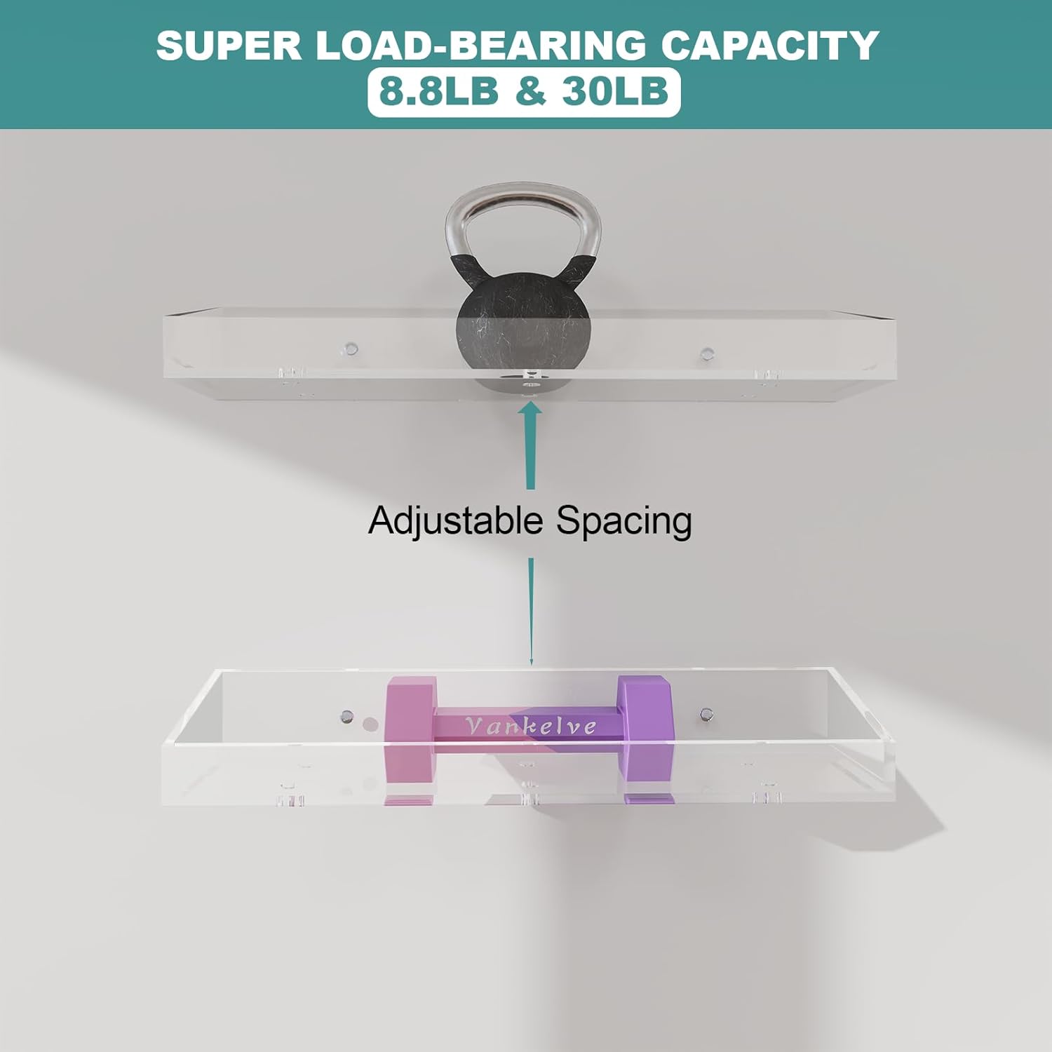 DigDozer Acrylic Bathroom Shelves 3 PCS Space-Saving Wall Organizer