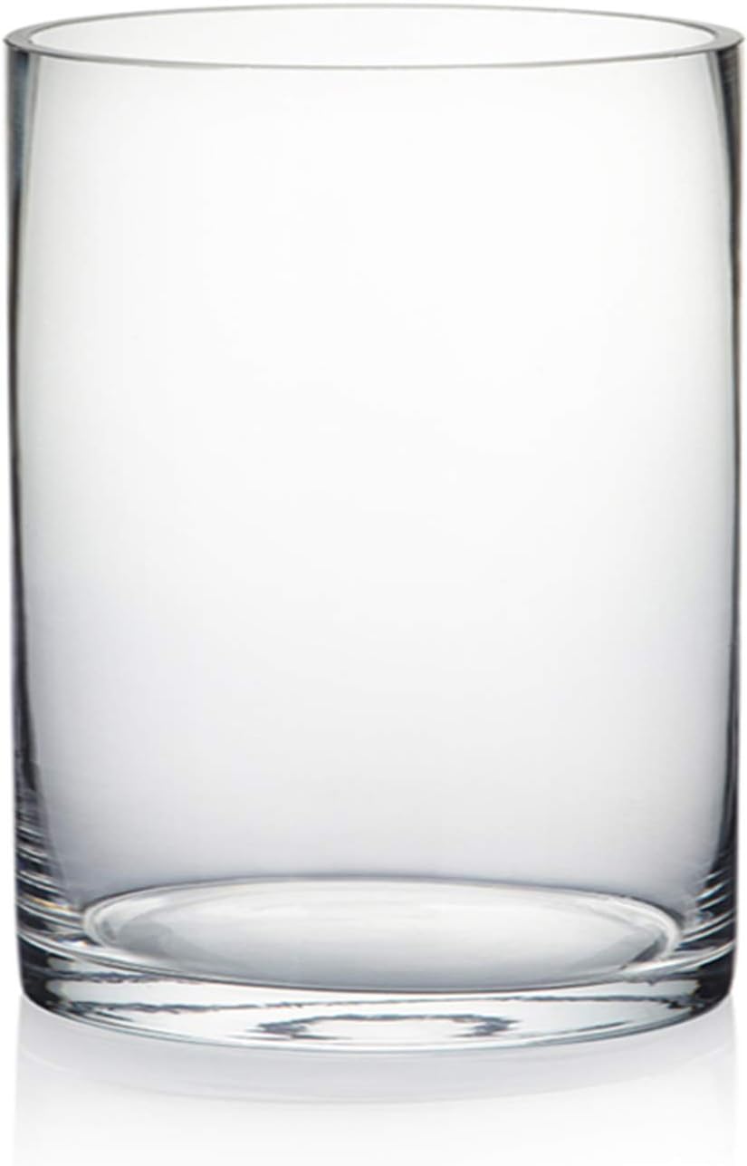 WGVI Quality Thick Cylinder Glass Vase 6 x 8