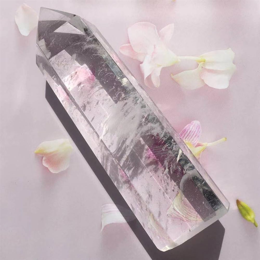 KatLin Natural White Crystal Scepter Reiki Healing Ornament