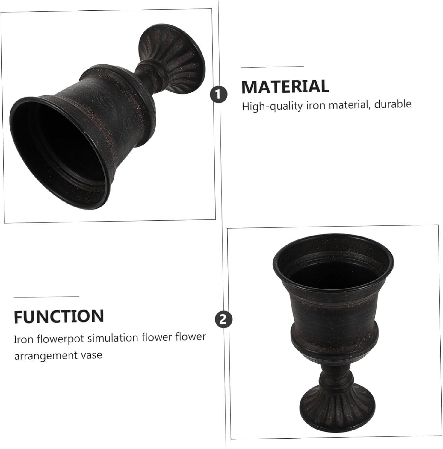 Cabilock 1 Pc Metal Flower Vase for Floral Arrangements