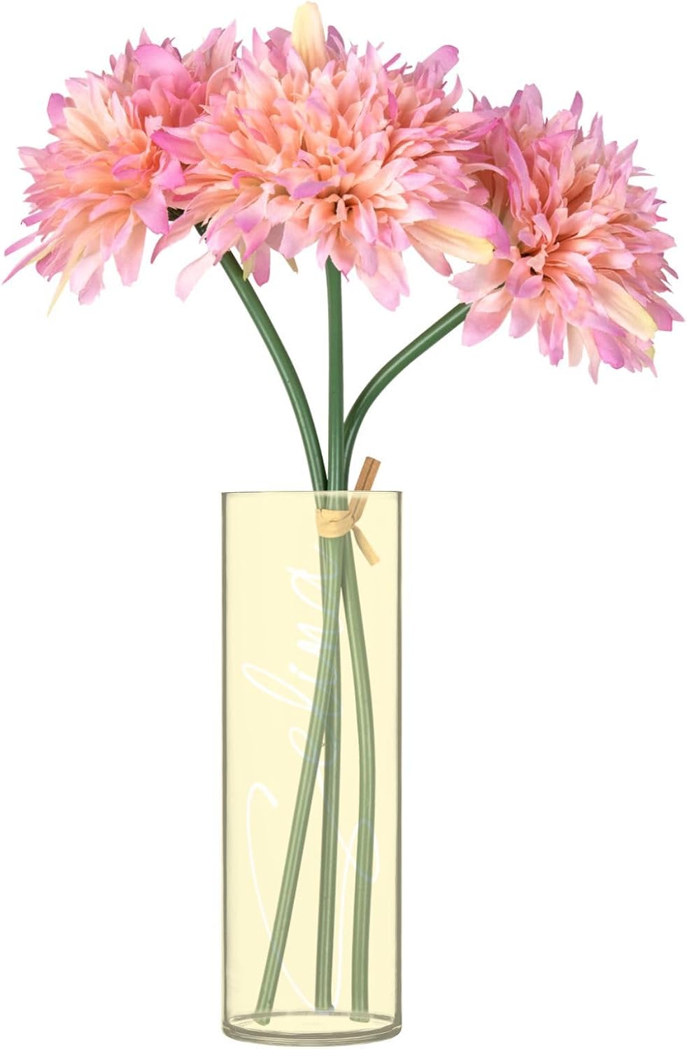 Custom Light Yellow Vase for Centerpieces and Bookshelf Decor