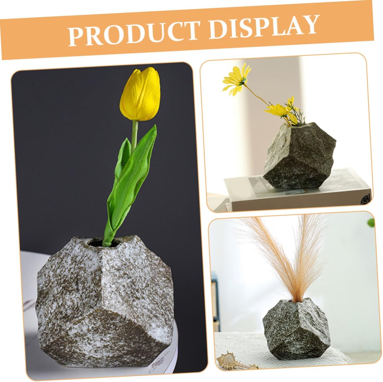 ABOOFAN Modern Ceramic Flower Vase with Irregular Design