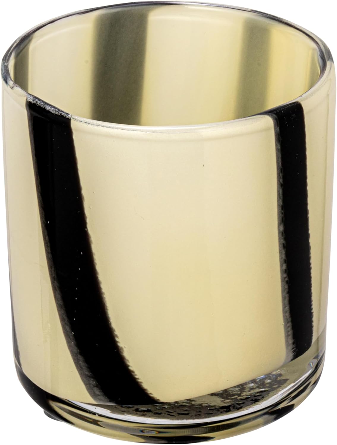 Bloomingville Round Glass Candle Holder with Stripes